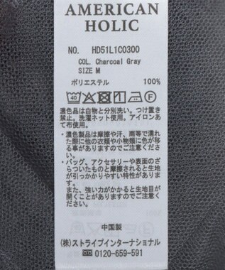 AMERICAN HOLIC ＳＥＴ　チュールＴ＋ロゴＴ Charcoal Gray