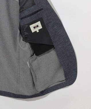 JOSEPH ABBOUD 清涼感【弱撥水/イージーケア/軽量/ストレッチ】クールピケ ジャケット ダルブルー系