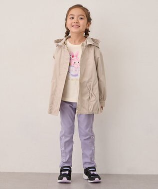 ANY KIDS アニマルモチーフ長袖Tシャツ エクリュ×うさぎ