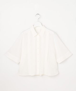 自由区 S 【涼感シアー】スラブボイルタック ブラウス