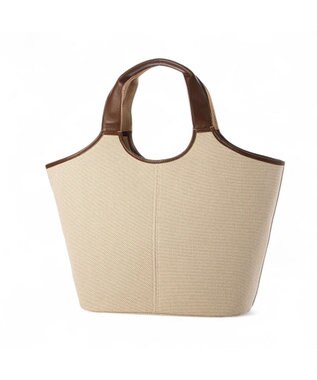 UNBILLION VERYコラボ ペルケ perche / キャンバス×牛革コンビトートバッグ ブラウン