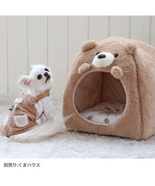 PET PARADISE ペットパラダイス パンツつなぎ くまちゃん 小型犬 茶系