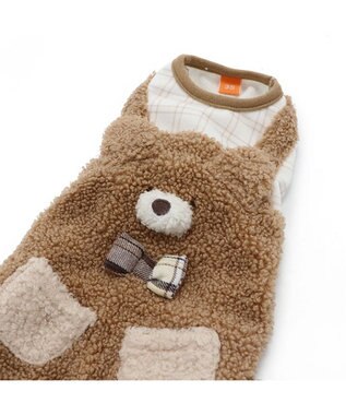 PET PARADISE ペットパラダイス パンツつなぎ くまちゃん 小型犬 茶系