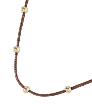 earth music&ecology メタルポイントコードネックレス Gold