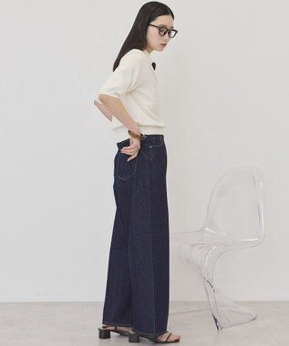 AMERICAN HOLIC 襟付き配色ニット Ivory