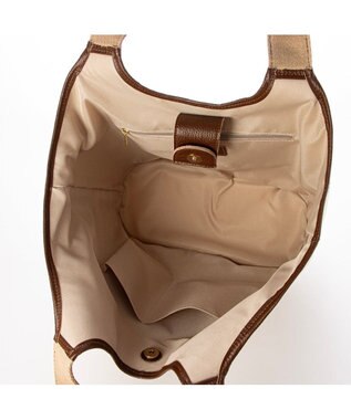 UNBILLION VERYコラボ ペルケ perche / キャンバス×牛革コンビトートバッグ ブラウン