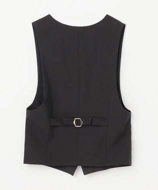 GRACE CONTINENTAL リネン混ツイルジレ ブラック