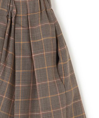 BEIGE， EDWARDS / ウールチェック フレアスカート Brown Check