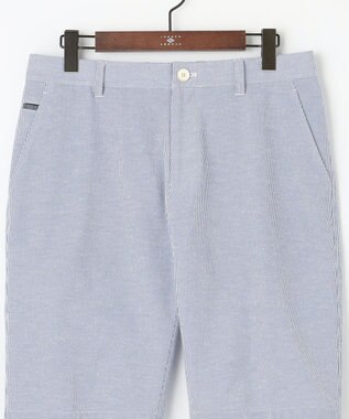 JOSEPH ABBOUD 【ウエストも伸びる！/2WAYストレッチ/清涼】クールサッカー ショーツ ブルー系