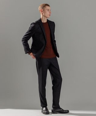 JOSEPH HOMME ウォッシャブルメリノ　クルーネックニット ワイン系