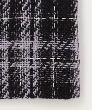 ANY SIS S ファジーチェック ミニスカート ダークネイビー系