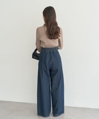 earth music&ecology ハイネックリブニットプルオーバー Mocha