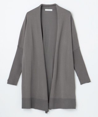 ANY 【洗濯機可】リブスリーブカーディガン チャコール