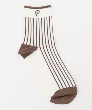  【23Fondation】【WOMEN】ストライプ ショートソックス