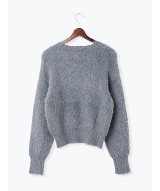 Te chichi シャギーヤーンロングスリーブニット チャコールグレー