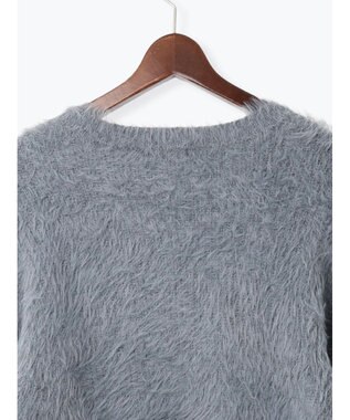 Te chichi シャギーヤーンロングスリーブニット チャコールグレー