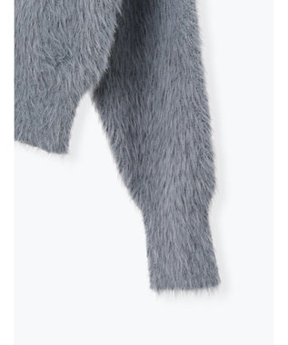 Te chichi シャギーヤーンロングスリーブニット チャコールグレー