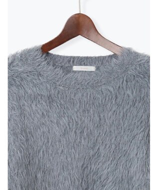 Te chichi シャギーヤーンロングスリーブニット チャコールグレー