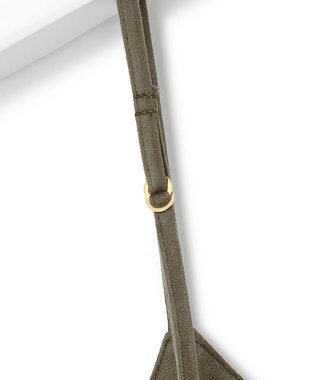 23区 L 【見上愛さん着用/洗える】スエーディーサテン キャミソール ワンピース カーキ系