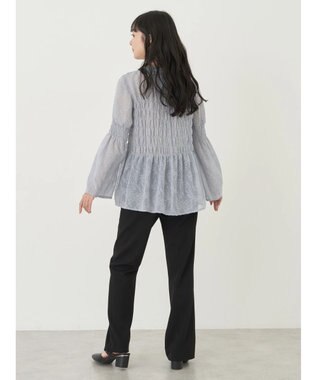 earth music&ecology ジャガードシャーリングプルオーバー Sax