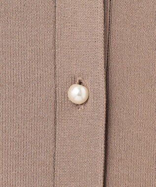 ANY 【洗濯機可】パールポイントフレンチスリーブニット モカ