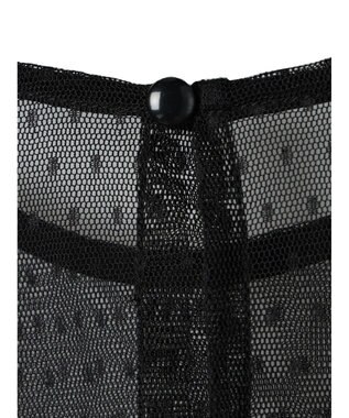 Green Parks ■ＥＳＣＡＲ　ドットチュールフレアヨークプルオーバー Black