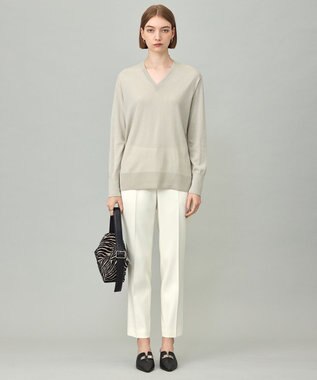 ICB 【洗える】 トリアセボディシェルピーチ スティックパンツ オフホワイト系