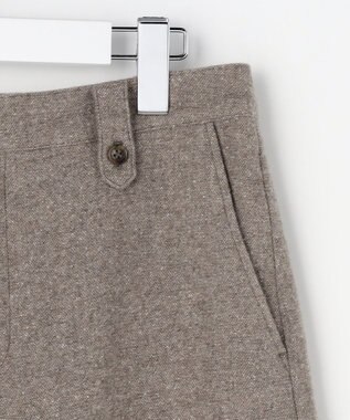 J.PRESS LADIES シルクネップツイード クロップド パンツ モカ系