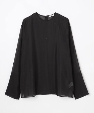 NAVE 【ReNAVE・洗える】シアーボイル ブラウス ブラック系