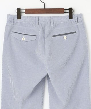 JOSEPH ABBOUD 【ウエストも伸びる！/2WAYストレッチ/清涼】クールサッカー ショーツ ブルー系