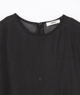 NAVE 【ReNAVE・洗える】シアーボイル ブラウス ブラック系