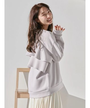 AMERICAN HOLIC バックフリルポンチプルオーバー Gray Beige