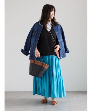 Te chichi Vネックニットベスト ブラック