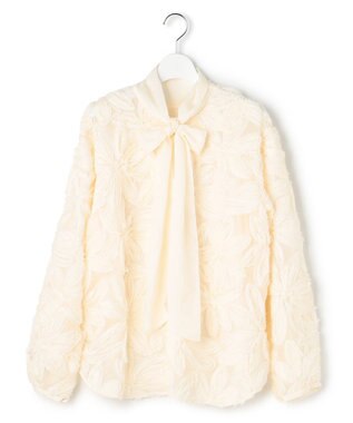 23区 【GOLD LABEL/見上愛さん着用】テープエンブロイダリー ブラウス アイボリー系