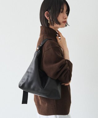 russet レザーホーボーバッグ M(CE-1658) Black