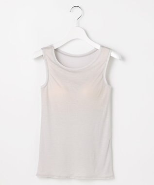 自由区 L 【ワコールコラボ・2点SET】シアーチェックニット プルオーバー グレー