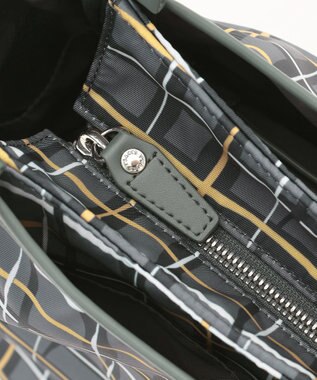 Y'SACCS ドローイングチェックトートバッグ グレー