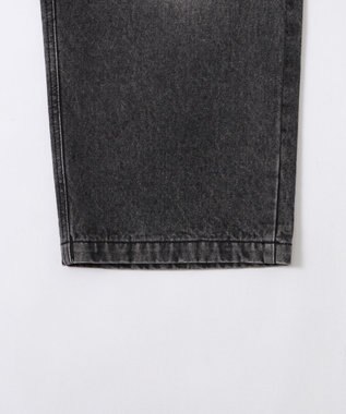 WEGO 【ウエストゴム/MLサイズ展開】ージーダブルニーパンツ デニムブラックソノタ