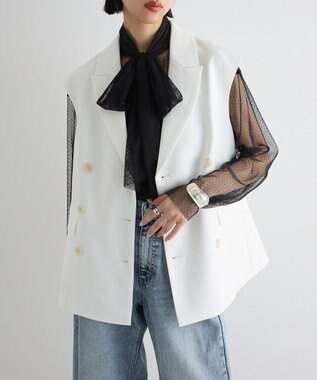 Green Parks テーラードベスト Off White