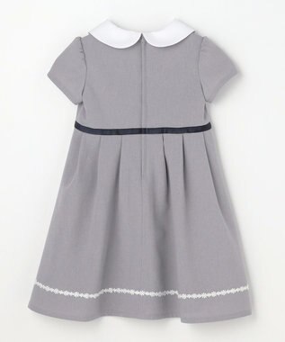 ANY KIDS 【2点セット】ノーカラー ボレロジャケット+襟付き ワンピース グレー