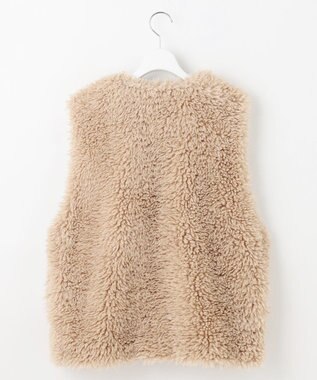 Feroux プードルファー ジレ ベージュ系