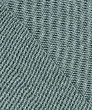 J.PRESS LADIES L 【洗える】COTTON POLYESTER 襟付き ニット ミストグリーン系