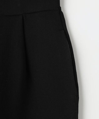 組曲 【組曲×setsuko sagittaire】AMOSSAニットタックパンツ ブラック系