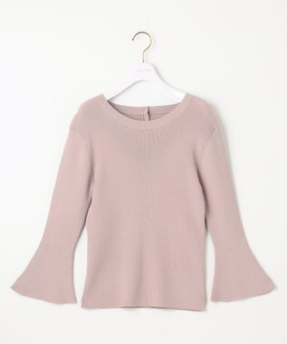 ANY SIS 【洗える】フレアースリーブ ニット ローズグレー