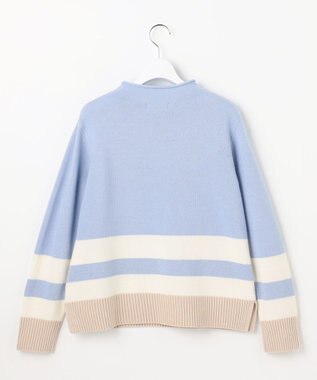 J.PRESS LADIES CAT ブロッキング ニット サックス系