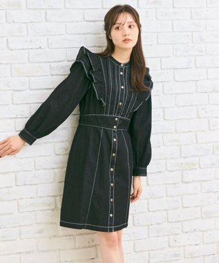 デニムミディ ワンピース