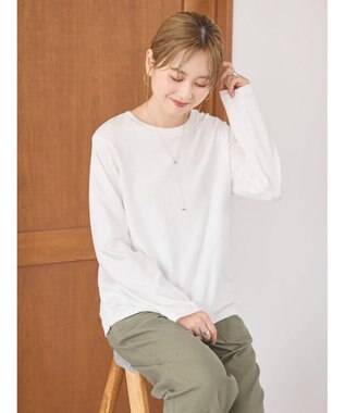 AMERICAN HOLIC クルーネックカットプルオーバー Off White