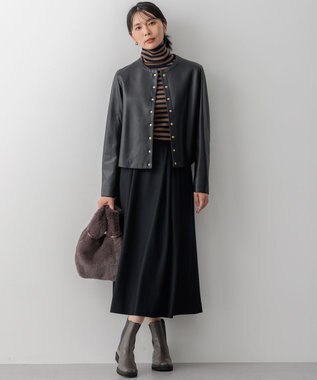 23区 フェイクファー チェーン バッグ グレー系