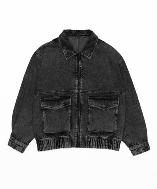 WEGO 【ユニセックス着用ITEM/MLサイズ展開】フライトジャケット デニムブラックソノタ