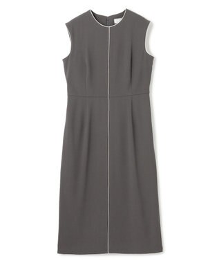 BEIGE， 【洗える・L-size】CINDY / クルーネックノースリーブワンピース C.Gray x White